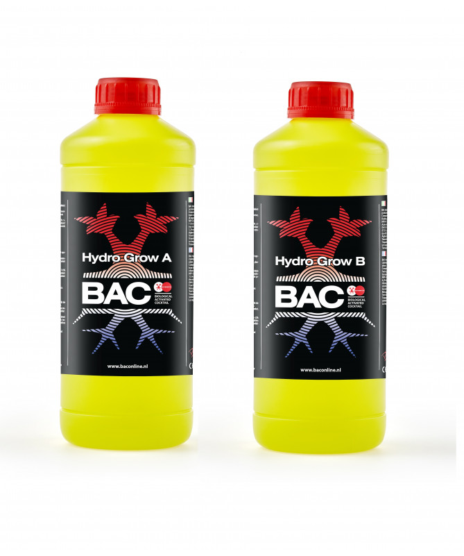 BAC Hydro Topflower Grow A i B 2 x 1l - 1 - AB Hydro Skoncentrowana i kompletna pożywka do użycia w okresie wzrostuZapewnij swoi BAC Hydro Topflower Grow A i B 2 x 1l - 1 - AB Hydro Skoncentrowana i kompletna pożywka do użycia w okresie wzrostuZapewnij swoi