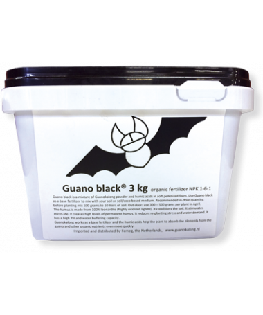 Guanokalong Black 5kg - 3 - Guano BLACK to prawdziwy 100% organiczny nawóz wytworzony ze sproszkowanych odchodów nietoperzy oraz