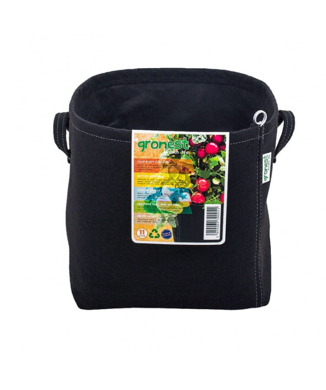 GRONEST 19L - ODDYCHAJĄCA, DWUWARSTWOWA, KWADRATOWA DONICZKA MATERIAŁOWA 26,5x26,5xh27cm, Z UCHWYTAMI - 1 - 