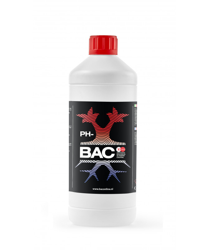 BAC pH Down (Minus) 1l - 1 - Silnie skoncentrowany produkt pH- dla obniżenia pH. Dzięki użyciu preparatu pH- możliwe jest obniż