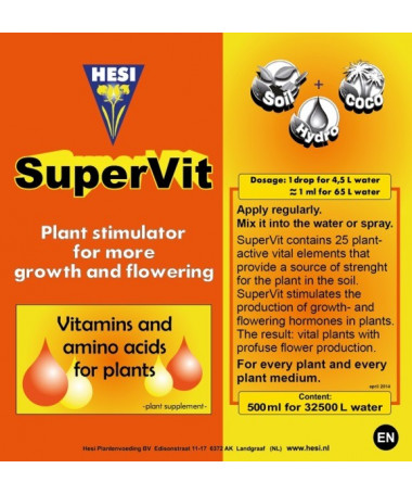 Hesi SuperVit 10ml - Skoncentrowana mieszanina witamin i aminokwasów - 2 - Hesi SuperVit jest wysoce skoncentrowana mieszanina w