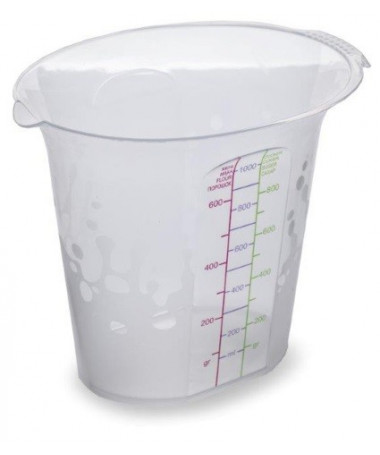 Miarka plastikowa 1000ml 1L - 1 - wygodna i funkcjonalna miarka do dawkowania, pojemności: 1000ml
