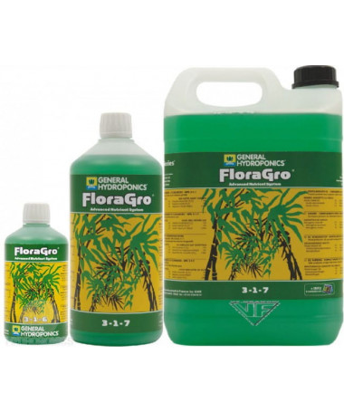 Terra Aquatica / GHE Tri Part Grow 10L (flora gro) - 3 - pobudza bujny wzrost struktur i liści roślin. Młoda roślina zostaje zas