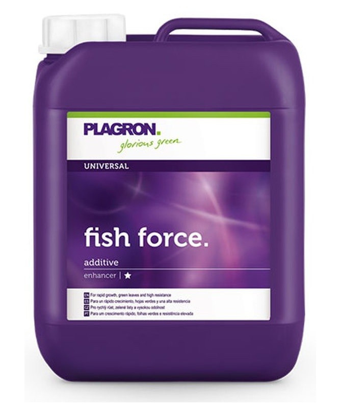Plagron Fish Force 5l - 1 - jest naturalnym opartym na rybach pokarmem roślinnym dla fazie wzrostu. Ten suplement wzrostu wspoma