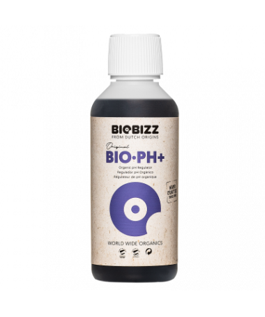 BioBizz Bio pH+ 250ml - 1 - BIO-PH+ nie zawiera żadnych silnych kwasów. Oznacza to, że ten w 100% organiczny regulator pH nie za