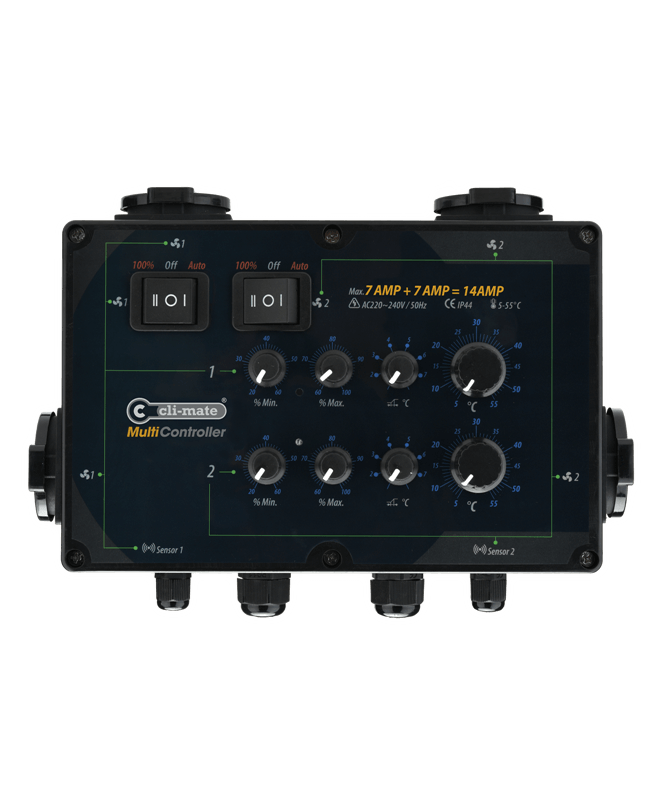 Kontroler klimatu Cli-mate MC-12-12 2x12A - regulator obrotów na 4 wentylatory - 1 - Wygodne zarządzanie klimatem w Twoim pomies Kontroler klimatu Cli-mate MC-12-12 2x12A - regulator obrotów na 4 wentylatory - 1 - Wygodne zarządzanie klimatem w Twoim pomies