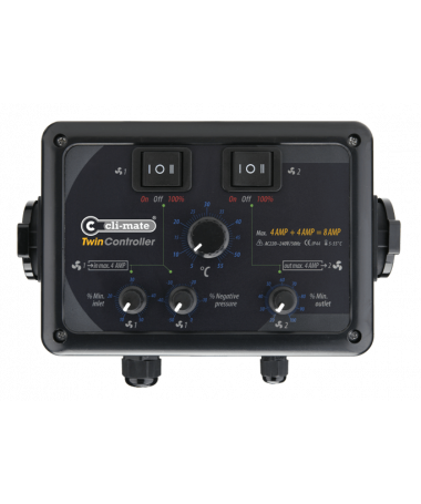 Regulator temperatury i podciśnienia Cli-mate TW-12 24A - na 2 wentylatory - 1 - Twin-Controller TWIN-CONTROLLER TW-12 to regula