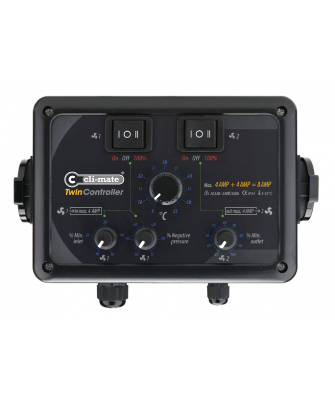Regulator temperatury i podciśnienia Cli-mate TW-4 8A - 1 - Twin-Controller TW-4 to regulator temperatury i wentylatora z dwoma 
