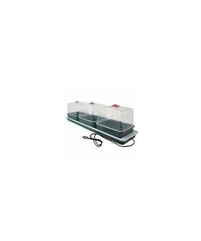 Podgrzewana taca 76cm x 18.5cm x 20cm 230V + 3 szklarenki - 1 - podgrzewana taca wraz ze szklarenkami do sadzonkowania / klonowa