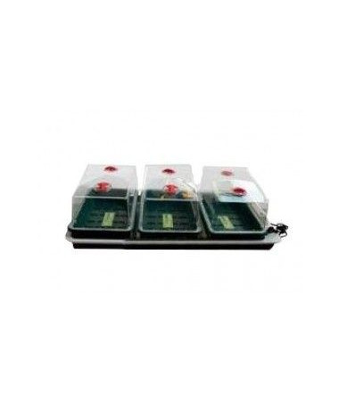 Podgrzewana taca 80,5x41xh20 cm 230V + 3 szklarenki GARLAND - 1 - podgrzewana taca wraz ze szklarenkami do sadzonkowania / klono