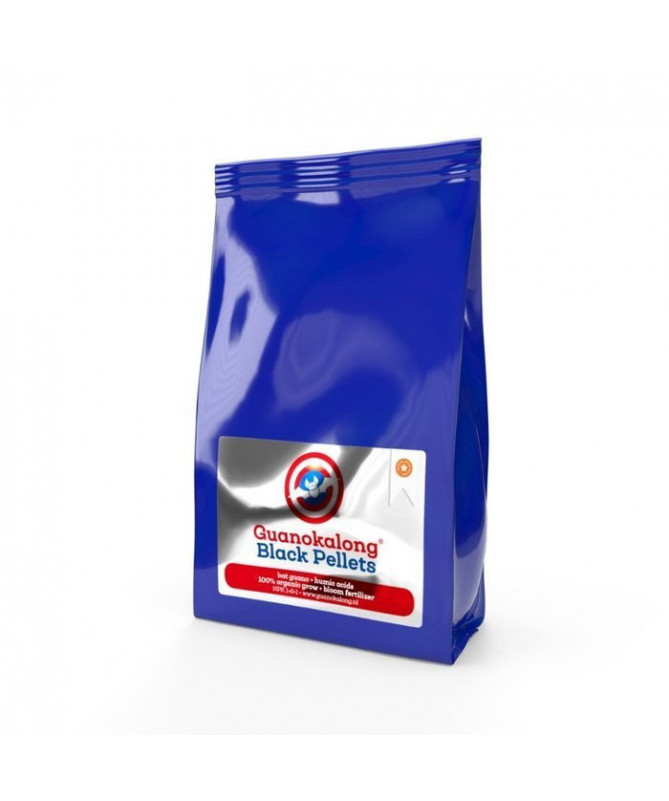 Guanokalong Black 1kg - 1 - Guano BLACK to prawdziwy 100% organiczny nawóz wytworzony ze sproszkowanych odchodów nietoperzy oraz