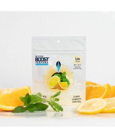 INTEGRA BOOST TERPENY LIMONENE 67G 62% - 1 - Włozyć saszetkę Integra Boost do pojemnika z suszem roślinnym. Umieścić papierek ws