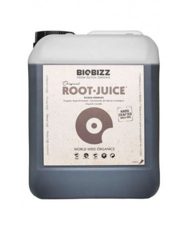 BioBizz Root Juice 5l - stymulator wzrostu korzeni - 1 - RootJuice jest w 100% roślinnym stymulatorem wzrostu korzeni. Pobudza s