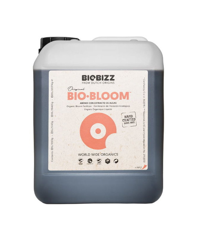 BioBizz Bio Bloom 5L - 1 - Bio Bloom, nawóz na kwitnienie, w 100% organiczny.&nbsp; Zawiera niewielkie ilości azotu oraz dużo fosfor
