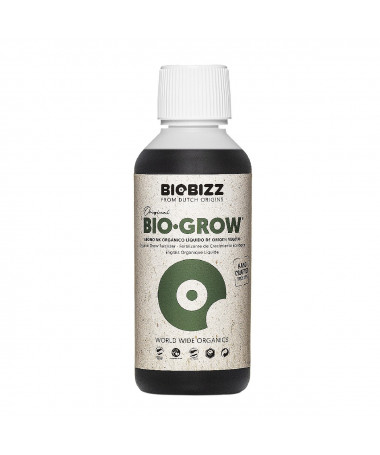 BioBizz Bio Grow 250ml - 1 - Bio-Grow nawóz na fazę wzrostu, w 100% organiczny.&nbsp;Może być dodatkowo stosowany podczas fazy kwitni