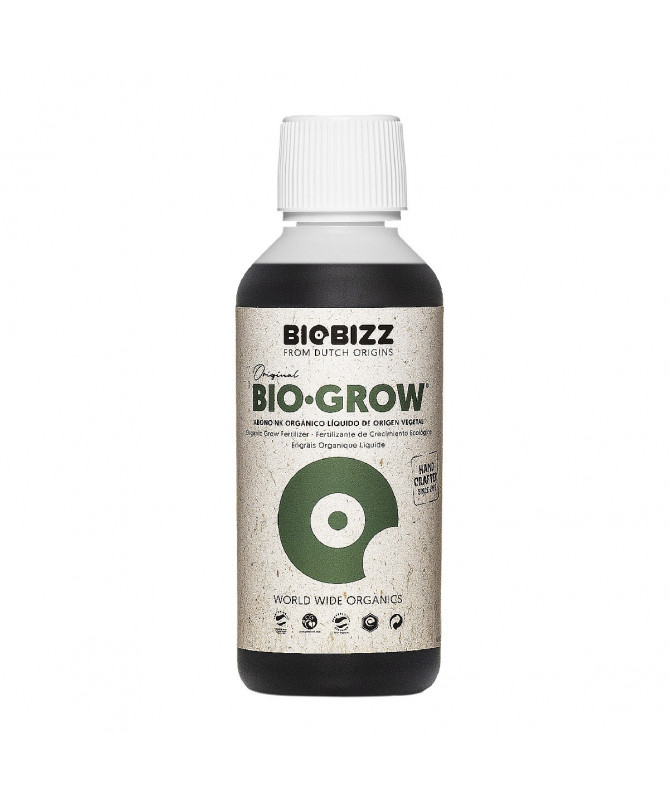 BioBizz Bio Grow 250ml - 1 - Bio-Grow nawóz na fazę wzrostu, w 100% organiczny.&nbsp;Może być dodatkowo stosowany podczas fazy kwitni