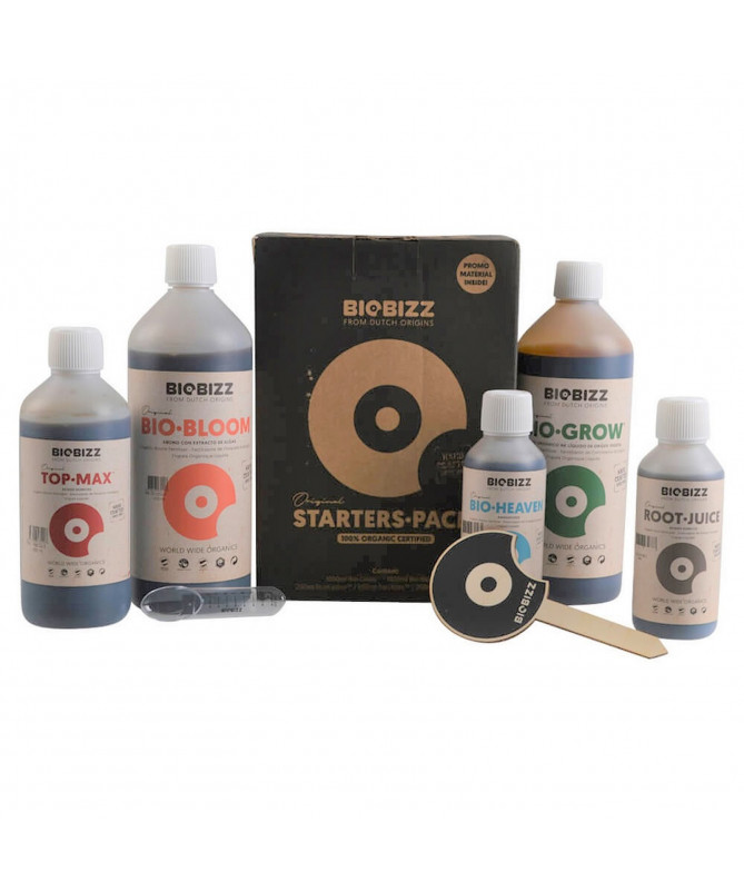 BioBizz STARTERS PACK - zestaw nawozów - 1 - Zestaw zawiera serię nawozów do uprawy ekologicznej, w skład wchodzą: - BIO-GROW 1 BioBizz STARTERS PACK - zestaw nawozów - 1 - Zestaw zawiera serię nawozów do uprawy ekologicznej, w skład wchodzą: - BIO-GROW 1