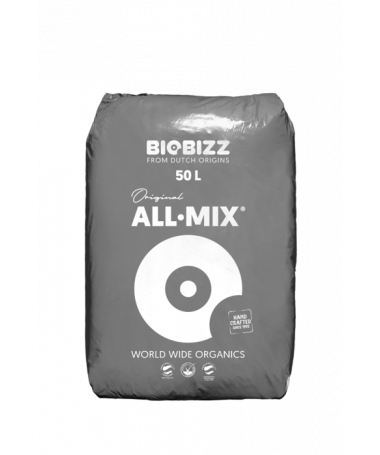 BIOBIZZ ZIEMIA ALL MIX 50L - 1 - All-Mix to bardzo bogata ziemia do upraw organicznych Zawiera 20% mchu torfowego, 35% ziemi ogr