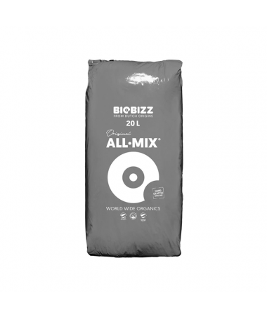 BIOBIZZ ZIEMIA ALL MIX 20L - 1 - to bardzo bogata ziemia do upraw organicznych Zawiera 20% mchu torfowego, 35% ziemi ogrodowej,