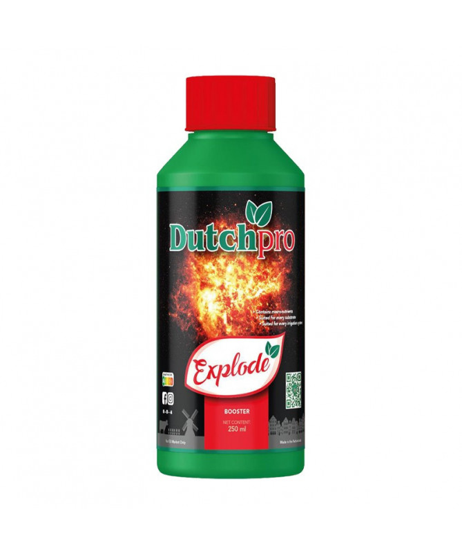 DUTCHPRO EXPLODE 250ML - 1 - Explode to znakomity stymulator kwitnienia, który wzbogaci twoje rośliny w niezbędne minerały, skła