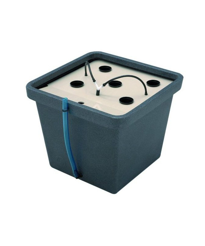 GHE System Aero Farm 45L - 1 - wymiary: 46 x 46 x h43 cm, zbiornik: 45 l koszyczki fi 50mm, system mieści 1-5 roślin utrzymuje