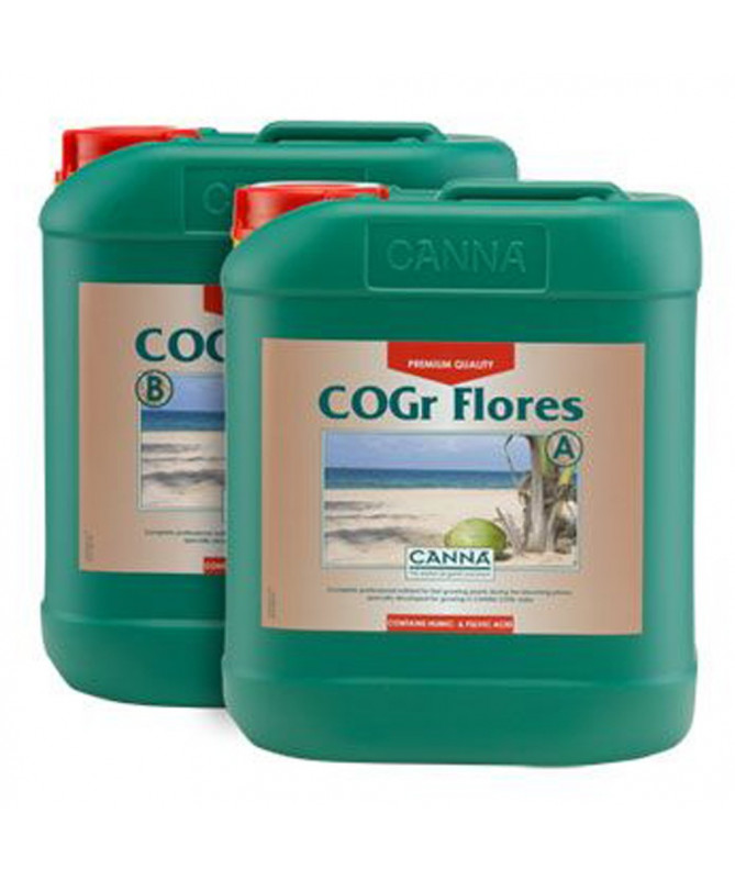 CANNA COCO COGR FLORES A/B 2*10L - 1 - COGr Flores jest kompletną profesjonalną pożywką dla szybko rosnących roślin, zawiera wsz