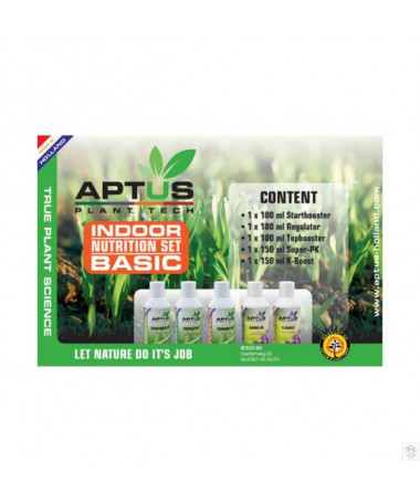 APTUS ZESTAW INDOOR SET BASIC - 1 - Zestaw nawozów składa się z: 5x 100gr All-in-One pellet 1x 50ml Startbooster 1x 5gr 