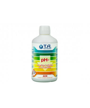 GHE / T.A. pH DOWN MINUS 1L Terra Aquatica - 1 - Rewelacyjny regulator pH Down doskonały w trosce o idealny poziom pH w Twojej 