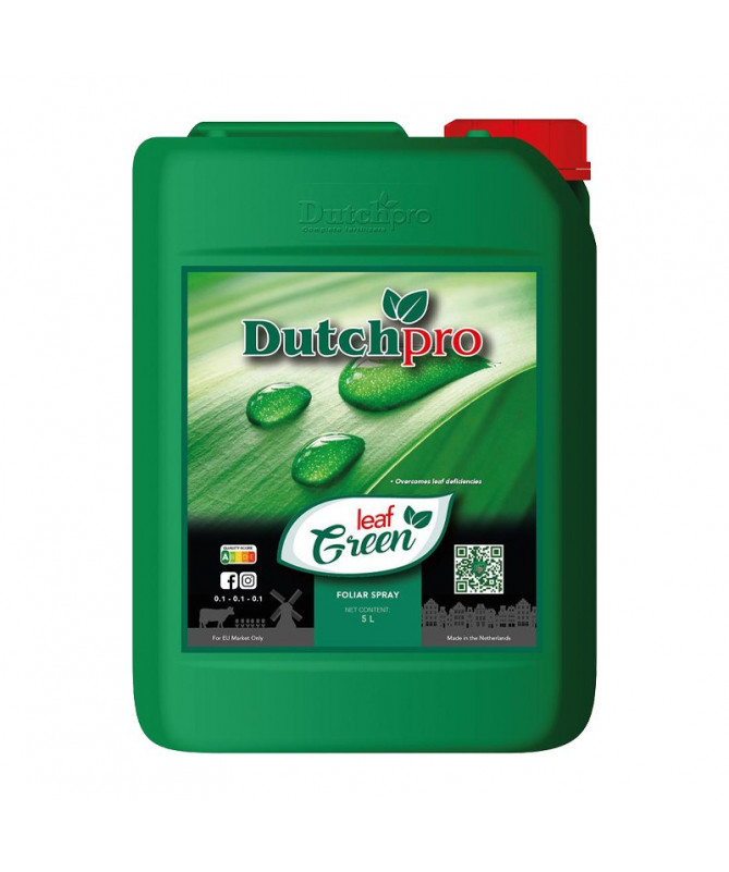 DUTCHPRO LEAF GREEN 10L - 1 - Preparat Leaf Green daje roślinom zdrowy i witalny wygląd. Jest szczególnie polecany dla roślin, k