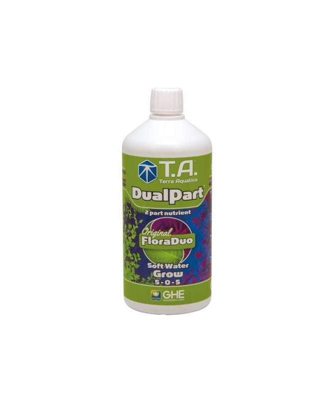 Terra Aquatica / GHE Dual Part Grow 1L (woda twarda) - 1 - nawóz z serii DUO (DuoGro, DuoBloom) przeznaczony na fazę wzrostu, d