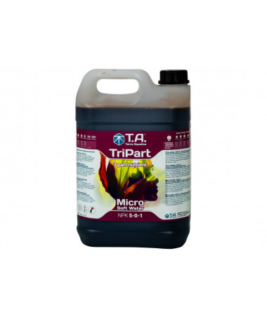 Terra Aquatica / GHE Tri Part Micro Soft Water 10L (woda miękka) - 1 - dostarcza roślinie wszystkich potrzebnych mikroelementów 