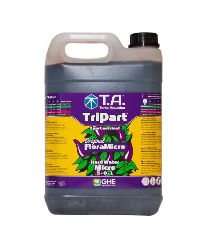 Terra Aquatica / GHE Tri Part Micro Hard Water 10L (woda twarda) - 1 - Nawóz z serii FloraSeries (F.Gro, F.Bloom,&nbsp;F.Micro)- uzup