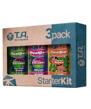 GHE Tripack Flora DUO woda miękka 3 x 500ml - 1 - Zestaw zawierający podstawowe nawozy i dodatki: 2 nawozy po 500ml (Duo Grow, 