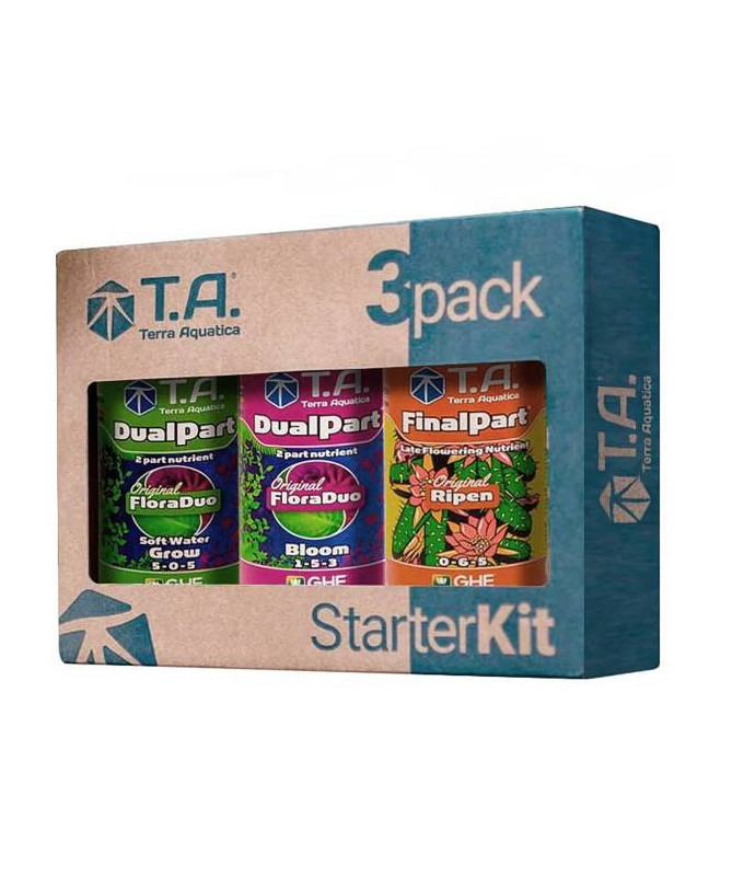 GHE Tripack Flora DUO woda miękka 3 x 500ml - 1 - Zestaw zawierający podstawowe nawozy i dodatki: 2 nawozy po 500ml (Duo Grow, 