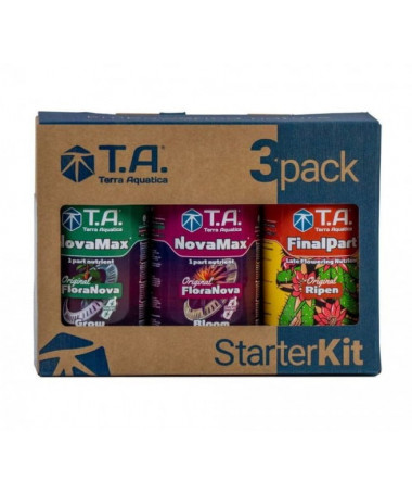 Terra Aquatica / GHE NOVA MAX, 3x0.5L/3x500ML, 3PACK STARTER KIT, - 1 - Zestaw zawierający podstawowe nawozy i dodatki: 2 nawoz