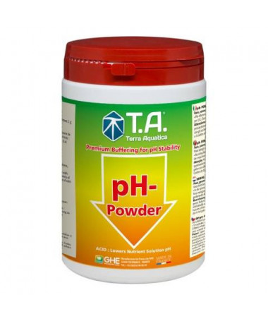 GHE / T.A. pH DOWN proszek 1kg - 1 - regulator obniżający poziom pH wody / roztworu znakomicie się rozpuszcza i nie pozostawia 