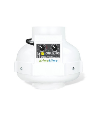 Prima Klima TEMP CTRL 400M3/H, FI125 (PK125-TC) Wentylator promieniowy - 1 - przyłącza: fi 125mm, wydajność regulowana 0- 400m3/